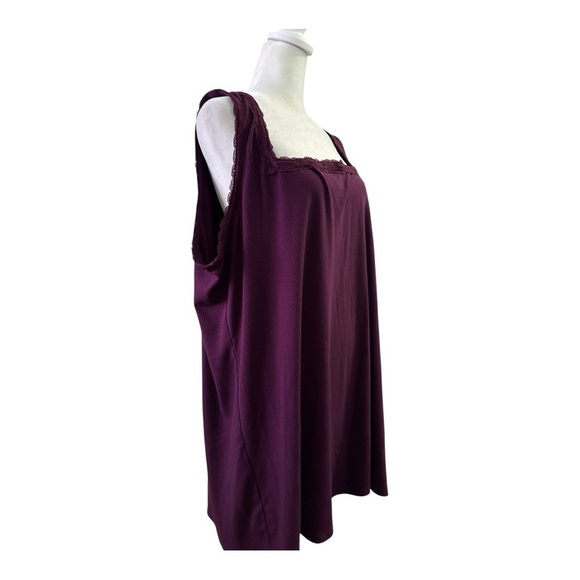 Torrid Super Soft Tank Lace Trim Maroon/Burgandy Size 5 Women’s Comfortable - Picture 3 of 6